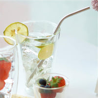 Reusable Stainless Steel Drinking Straws (8-Pack)