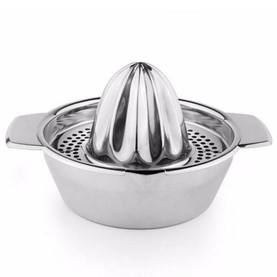 Manual Stainless Steel Citrus Juicer with Storage Bowl