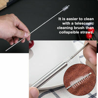 Collapsible Stainless Steel Drinking Straw with Case