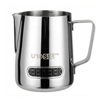 600ml Stainless Steel Milk Frothing Jug with Thermometer