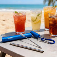 Collapsible Stainless Steel Drinking Straw with Case