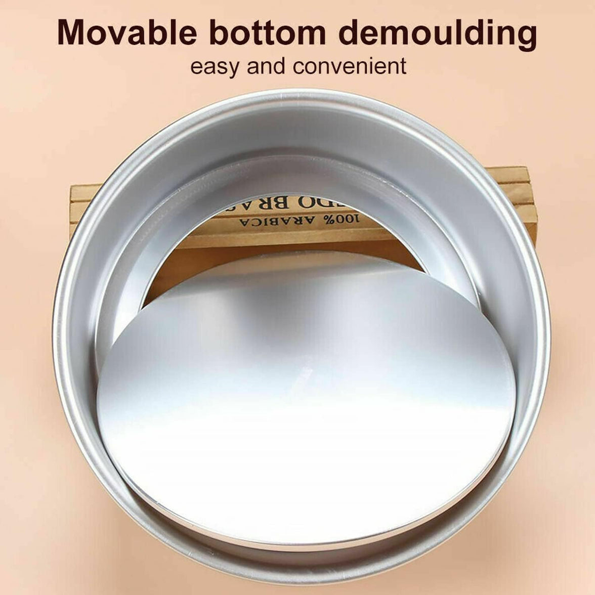 8-Inch Round Cake Pan with Removable Bottom