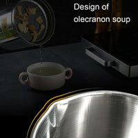 1.8L Stainless Steel Oil Strainer Pot with Lid