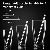 Collapsible Stainless Steel Drinking Straw with Case