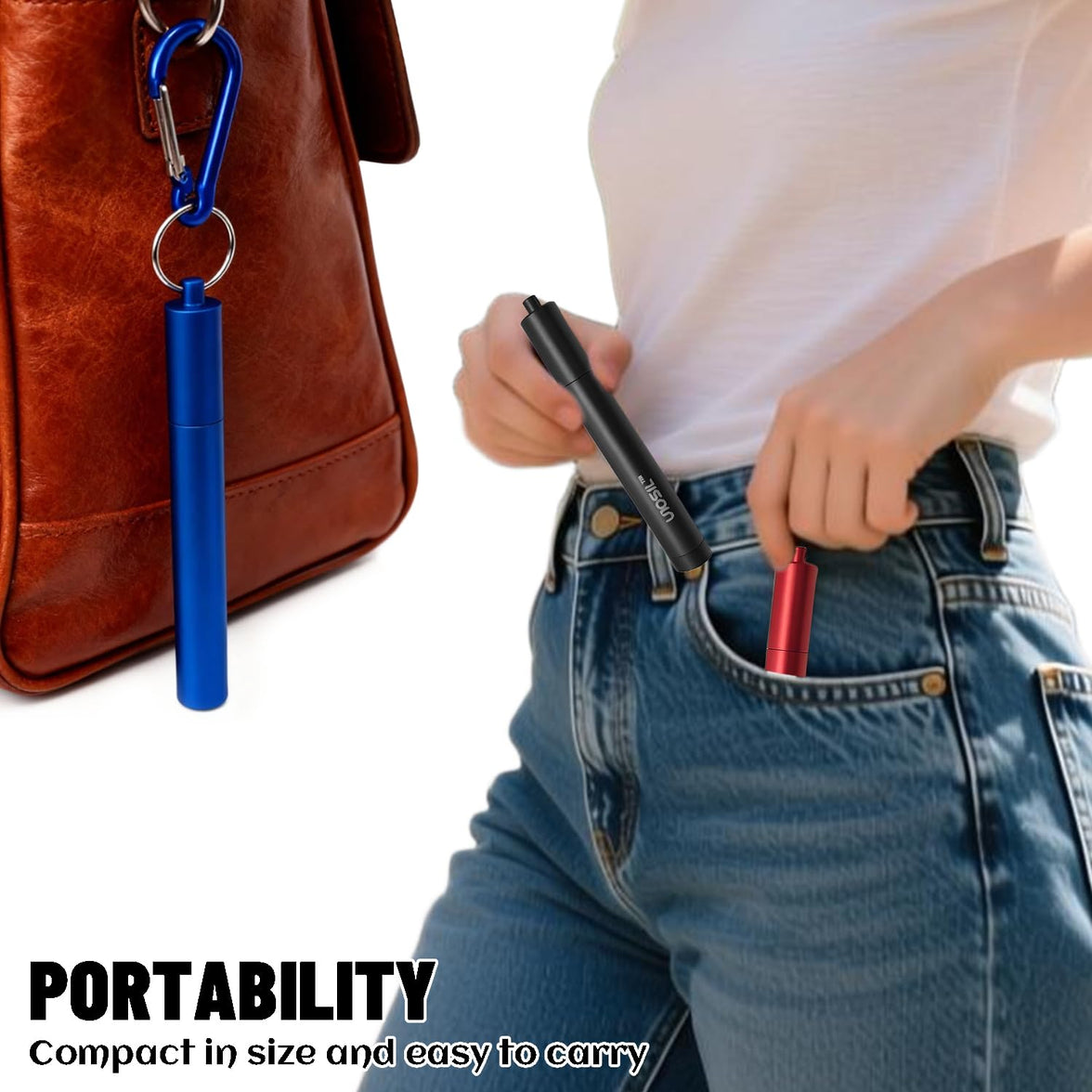 Collapsible Stainless Steel Drinking Straw with Case
