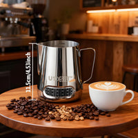 600ml Stainless Steel Milk Frothing Jug with Thermometer