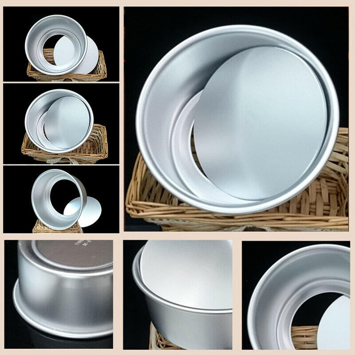 8-Inch Round Cake Pan with Removable Bottom