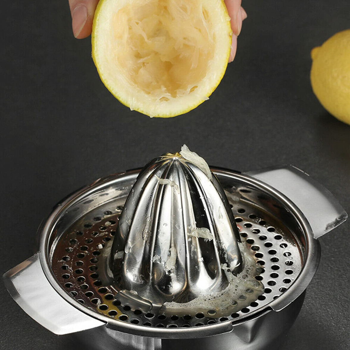 Manual Stainless Steel Citrus Juicer with Storage Bowl
