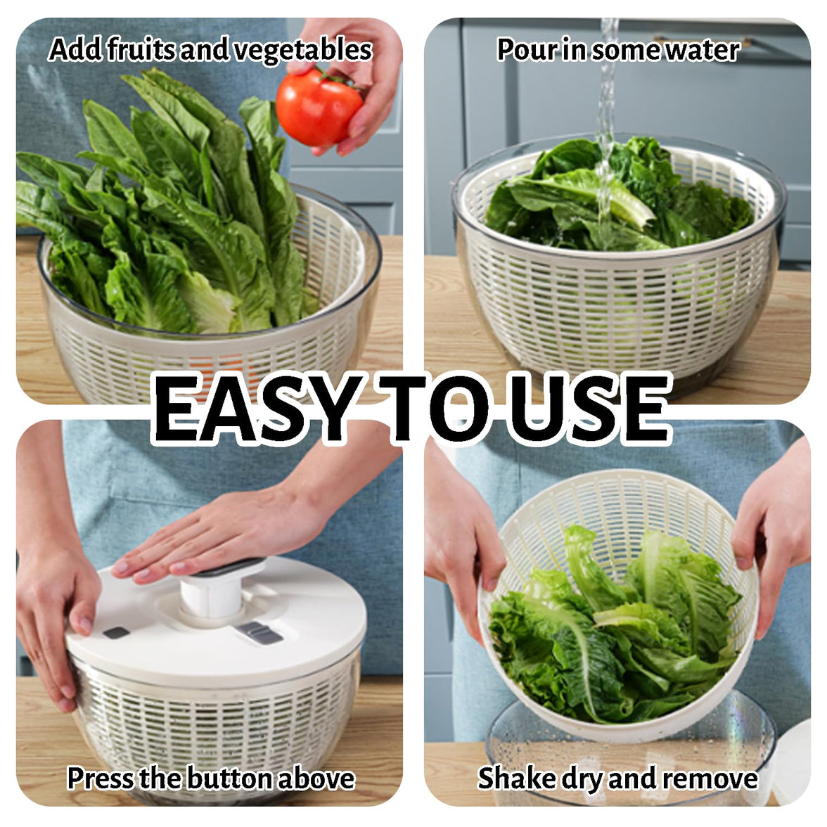 6L Salad Spinner & Washing Bowl