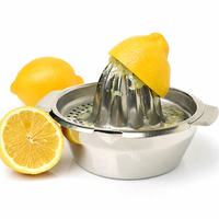 Manual Stainless Steel Citrus Juicer with Storage Bowl